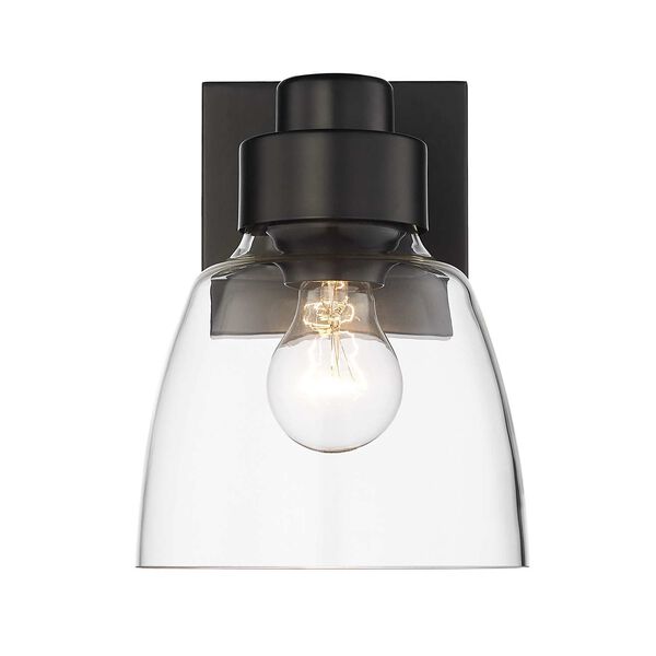 Remy Matte Black with Clear Glass One-Light Wall Sconce, image 3